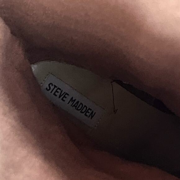 STEVE MADDEN RADDLE TAN LEATHER/SUEDE BOOTS women's size 9.5 - Picture 6 of 12